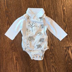 Hedgehog preppy bubble bodysuit cat & jack 0-3